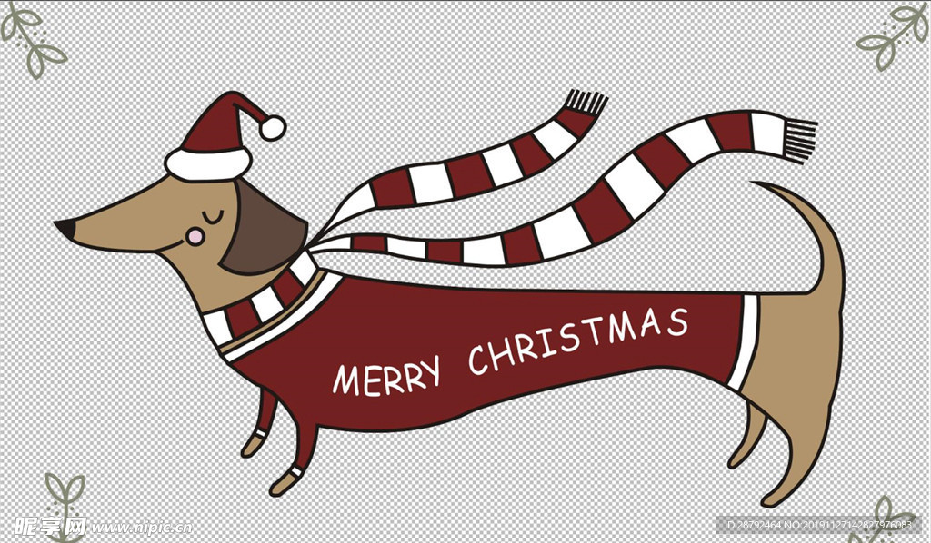 圣诞卡通狗