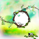 树枝相框背景