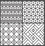 无缝连接线稿几何组合