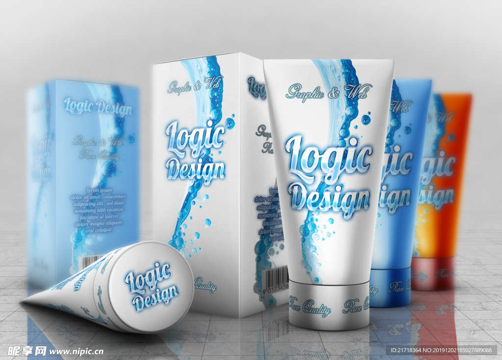 化妆洗浴用品贴图样机