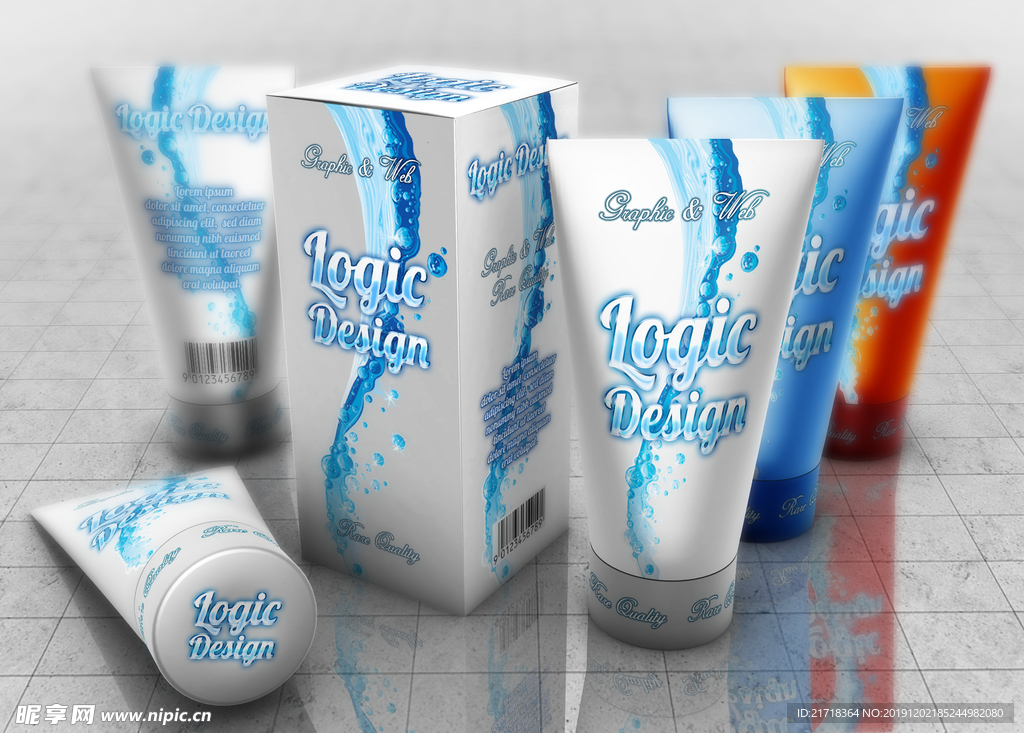 化妆洗浴用品贴图样机