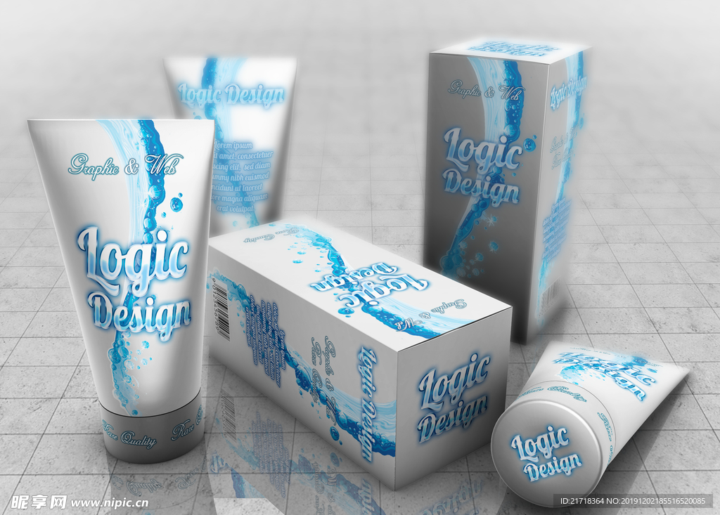 化妆洗浴用品贴图样机