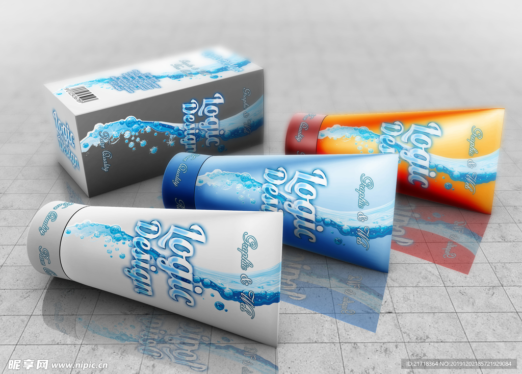 化妆洗浴用品贴图样机