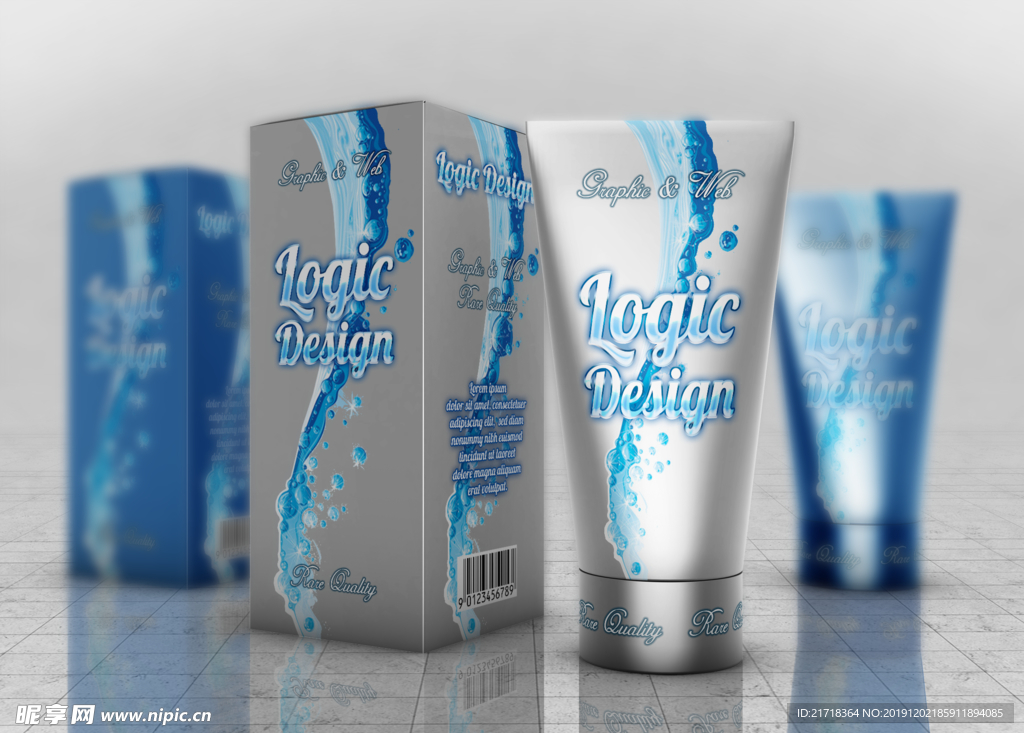 化妆洗浴用品贴图样机