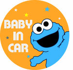 芝麻街饼干怪车贴