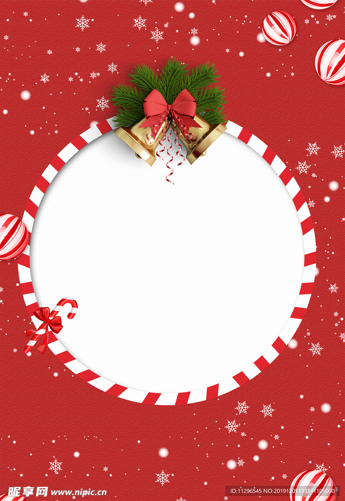 圣诞节红色唯美海报背景