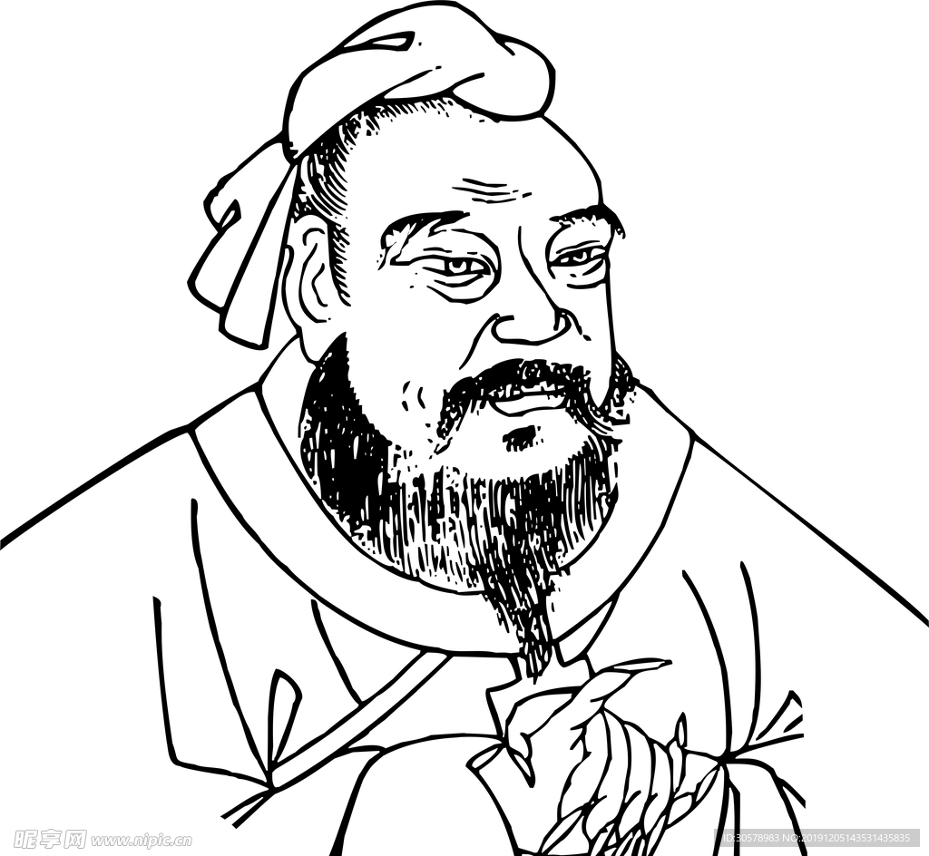 孔夫子矢量图