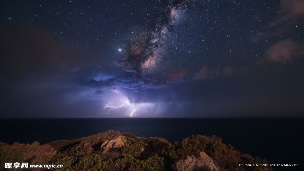 海边 天空 星空 云彩 背景