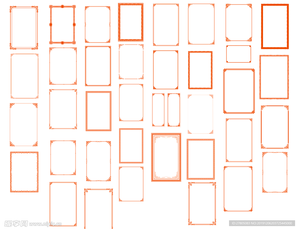 边框 欧式边框  中国风边框