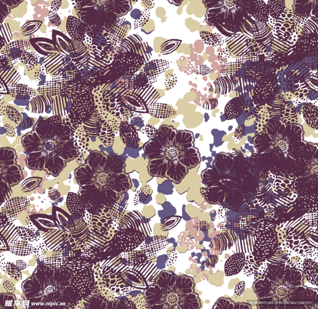 抽象花朵底纹