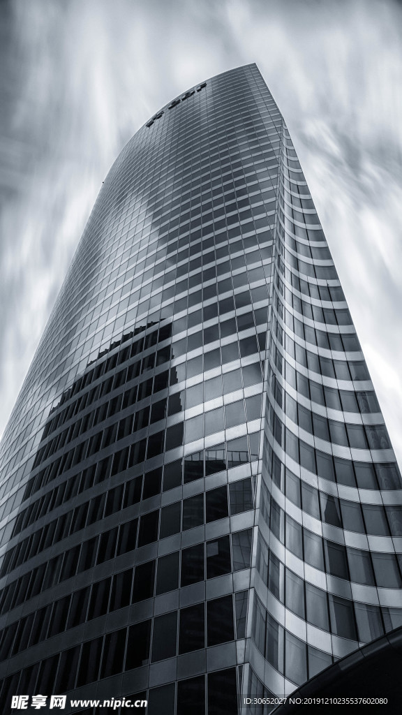 黑白城市建筑风光