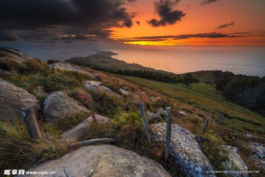 大海 夕阳 天空 云彩 风景