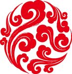 创意圆形中国风喜庆祥云