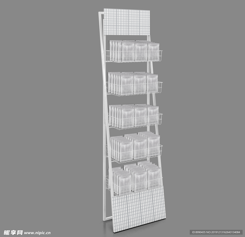 食品零食展架贴图样机