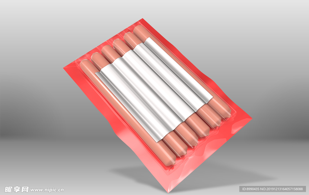 香肠腊肠火腿肠包装贴图样机