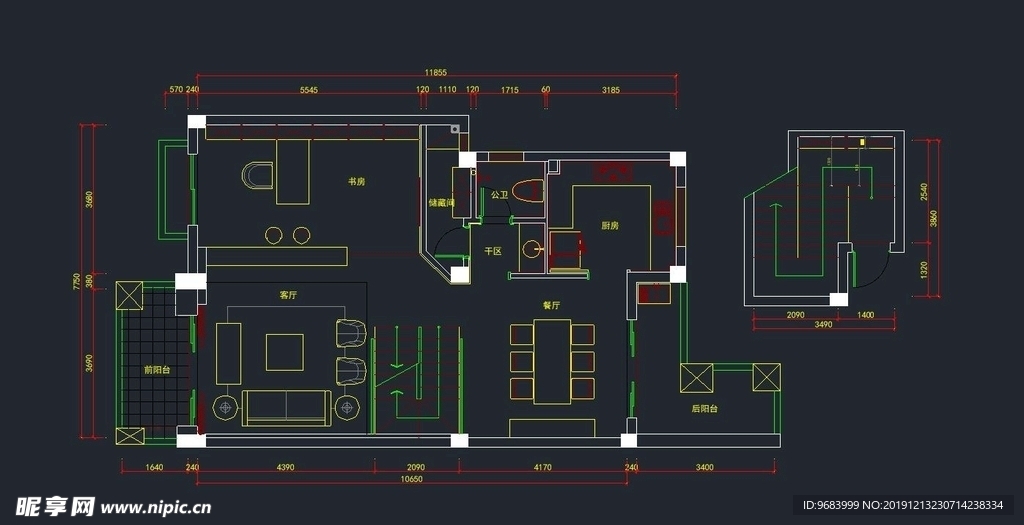 经典标准CAD家装平面设计方案