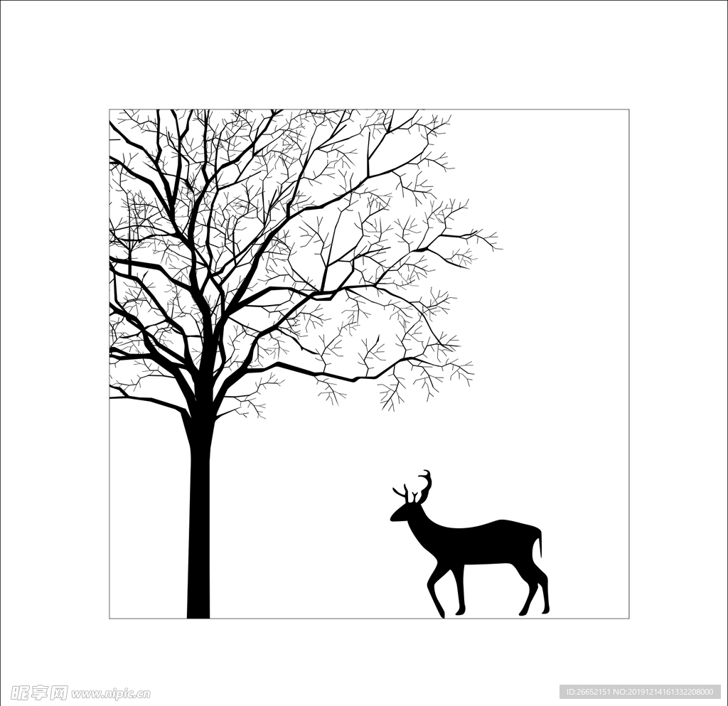 小树与鹿