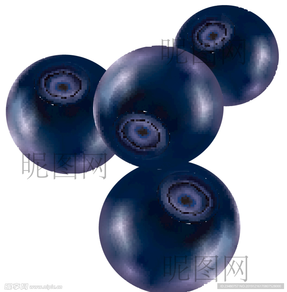 蓝莓UI标识标志