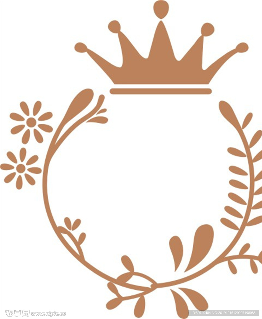 花纹皇冠边框婚礼婚庆LOGO框