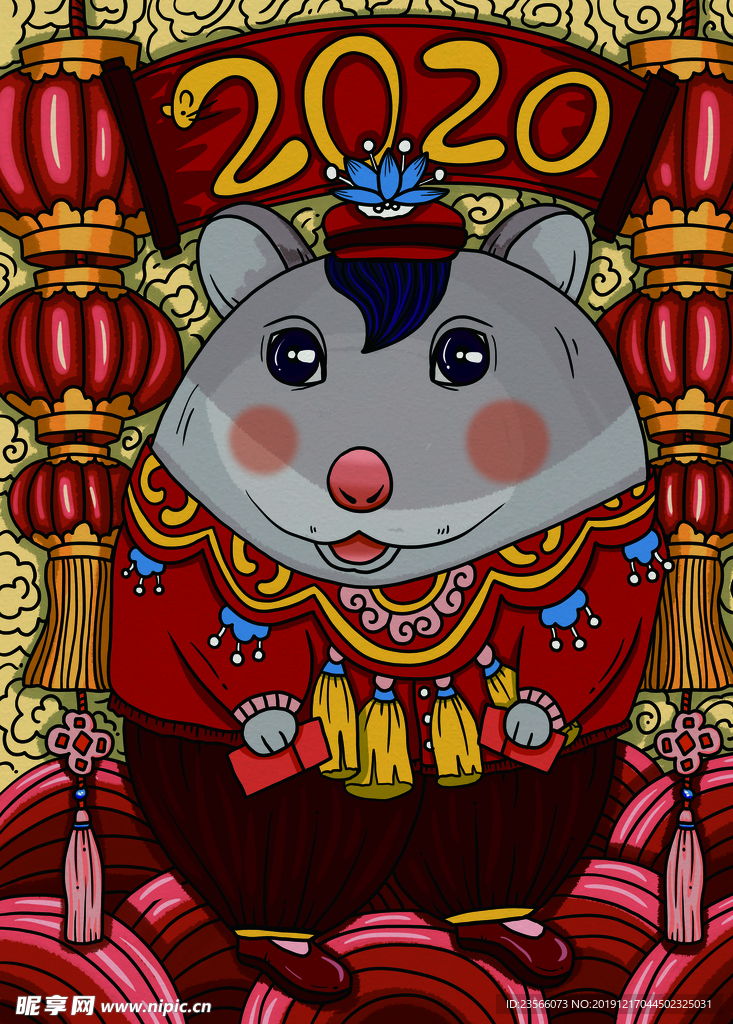 新年国潮插画海报