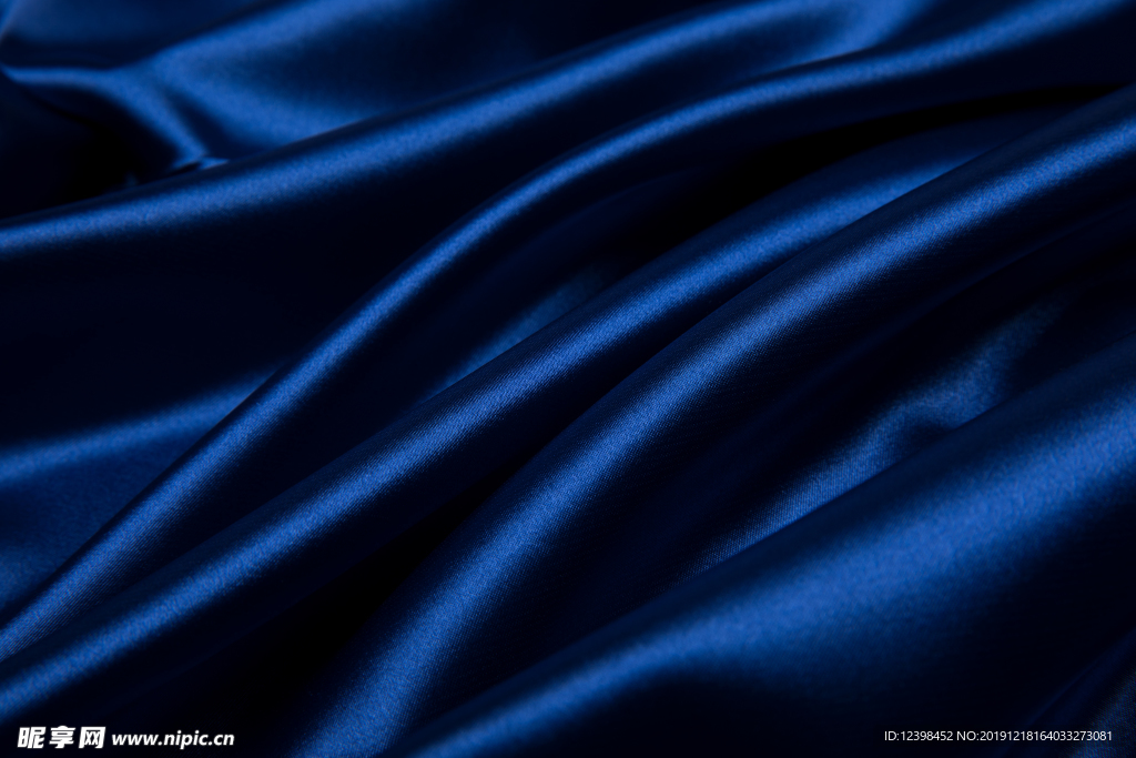 蓝色丝绸纹理
