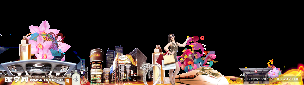 繁华商业街效果图图片