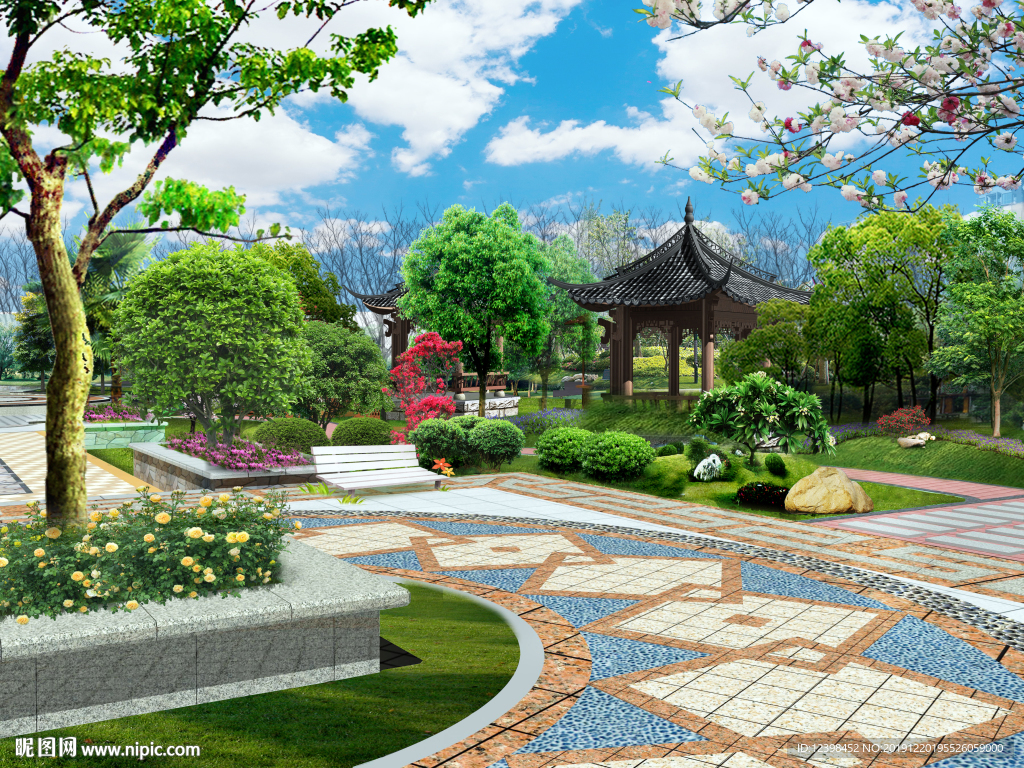 公园小广场景观效果图