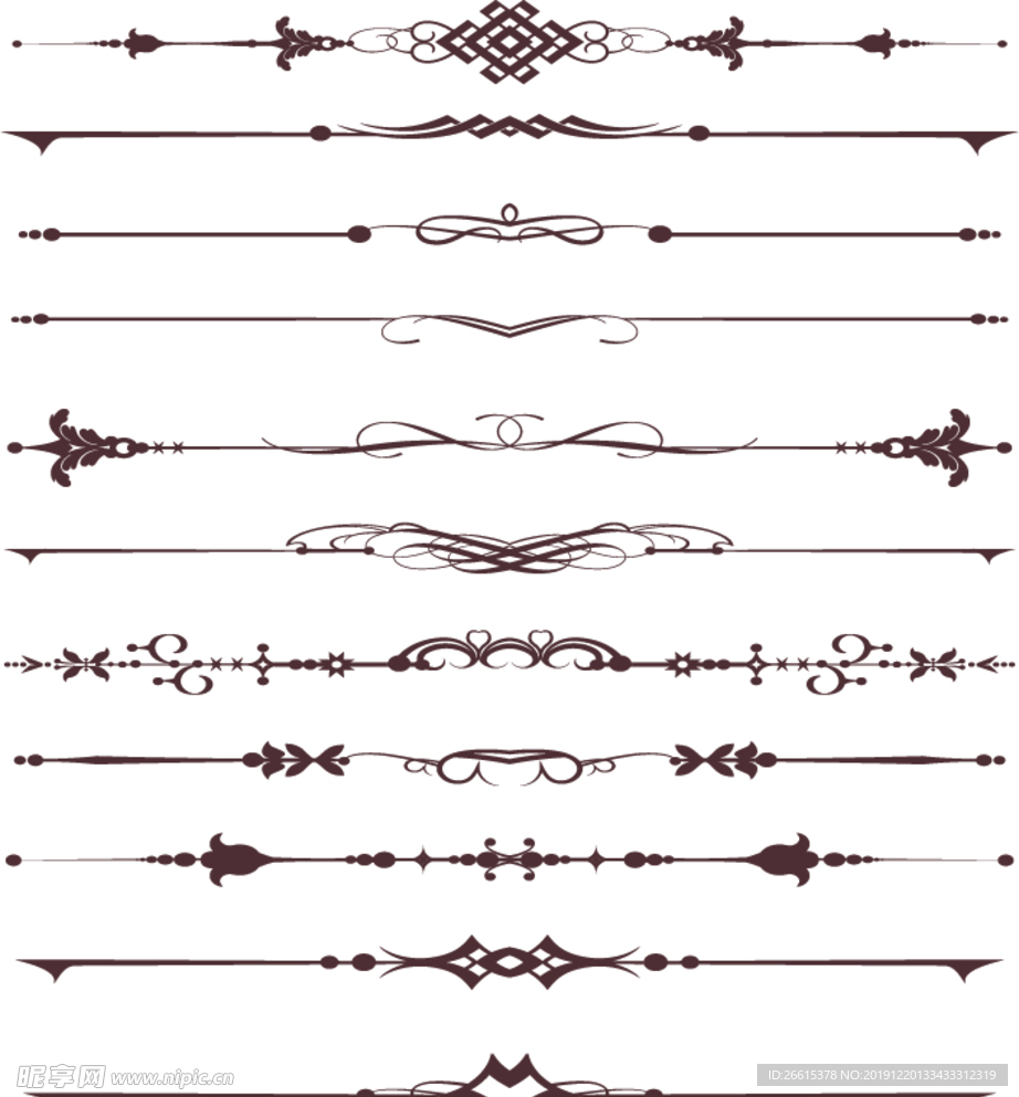 欧式复古花纹 矢量图合集