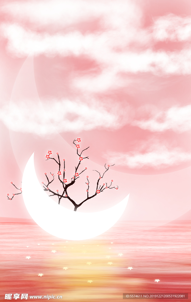 梦幻插画 卡通风景插画