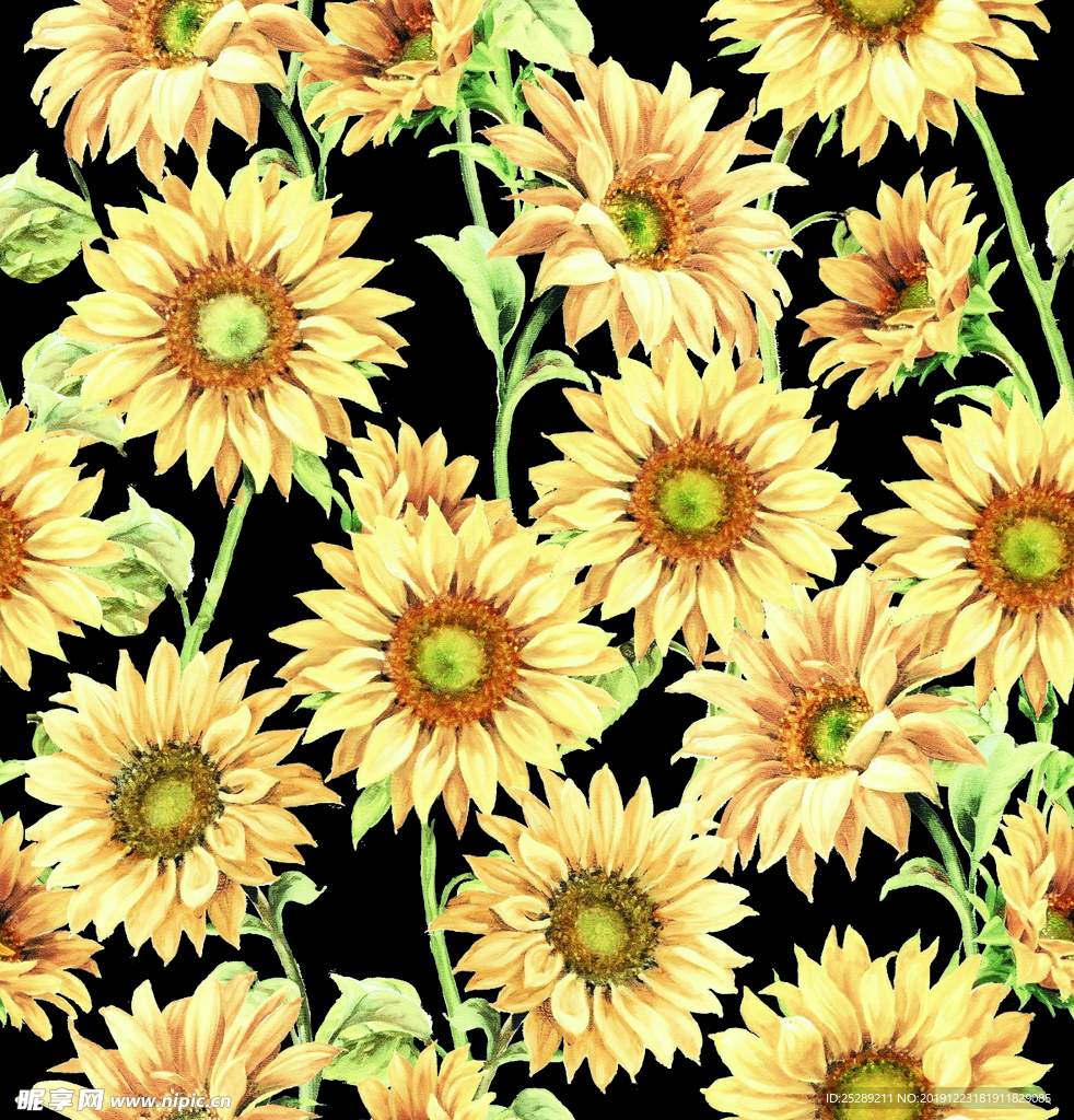 大牌向日葵 手绘太阳花 时尚