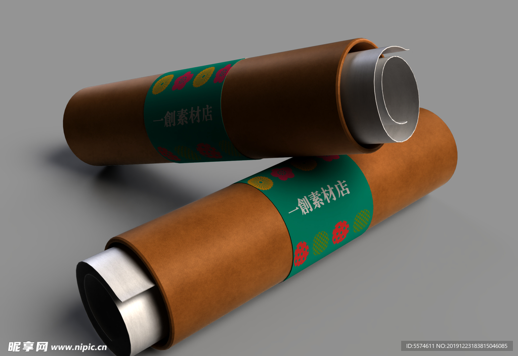 办公卷纸筒效果图