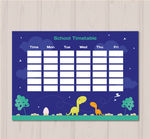 可爱夜晚恐龙课程表