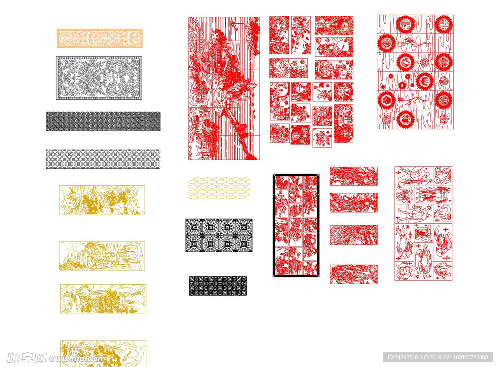 各式各样的浮雕