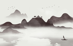 中式水墨山水