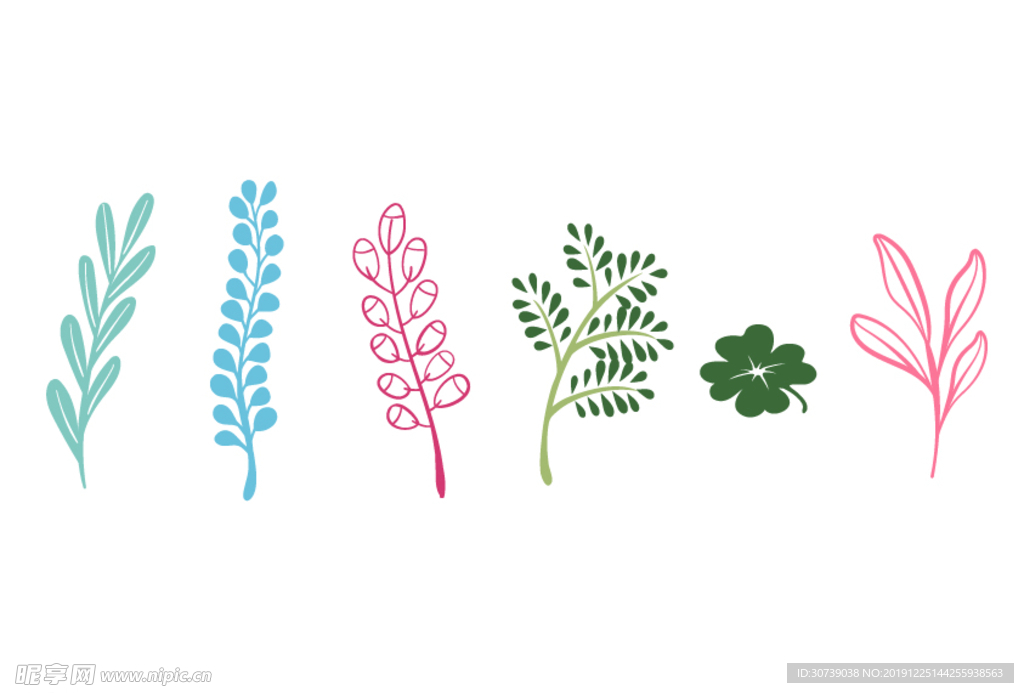 小清新手绘植物