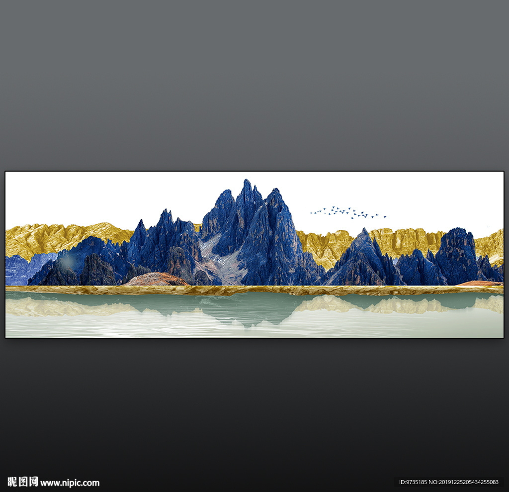 轻奢简约山水风景装饰画