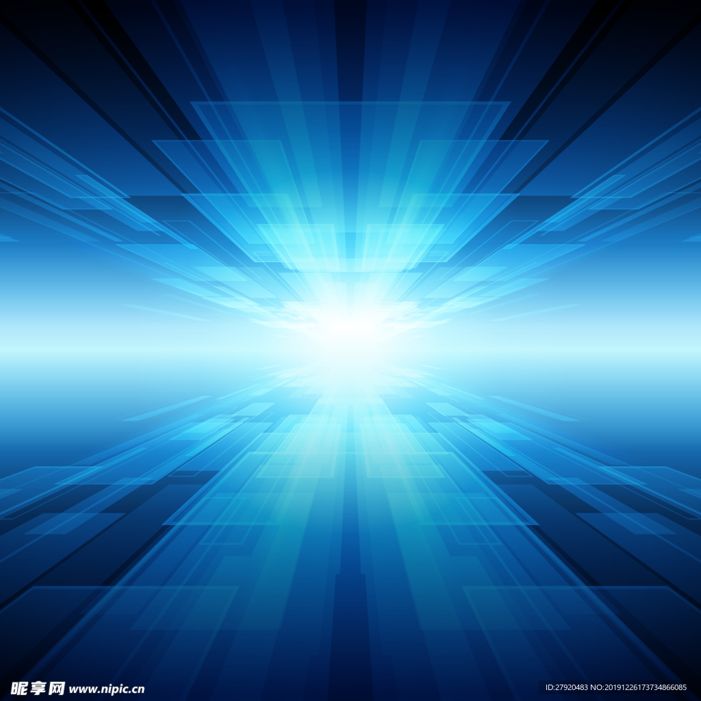 蓝色 科技背景 方块