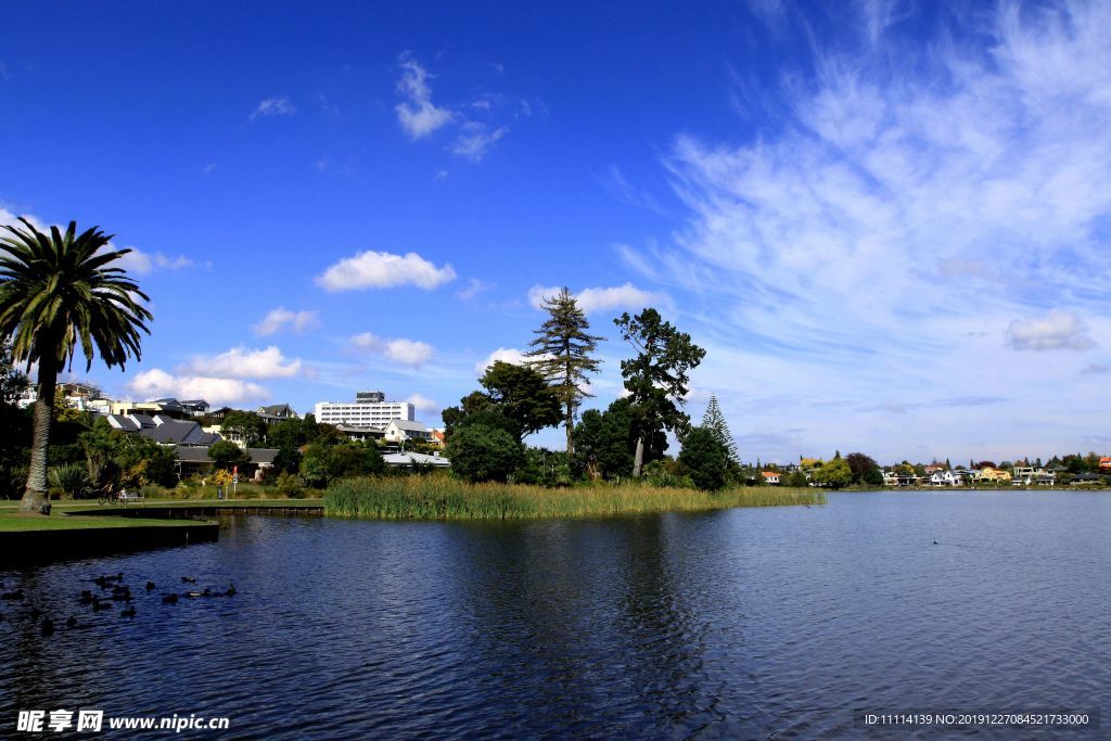 新西兰湖畔风景