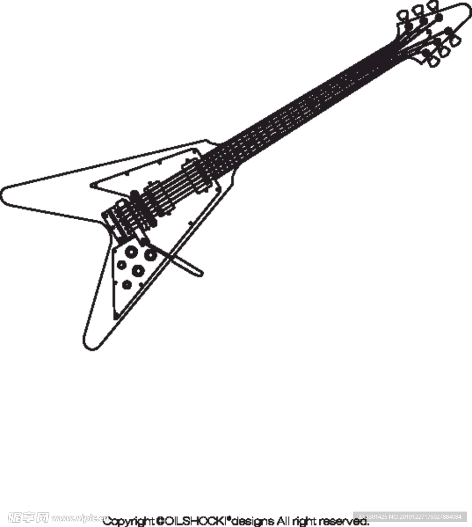 吉他图标系列 电吉他