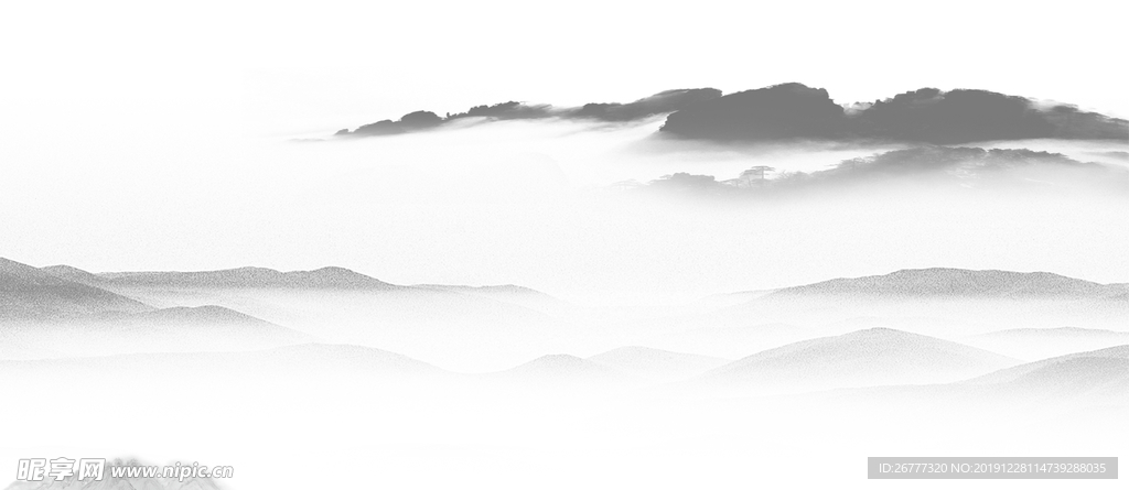 高清水墨绘画风景画