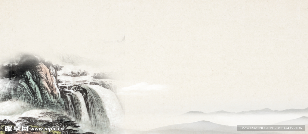 高清水墨绘画风景画