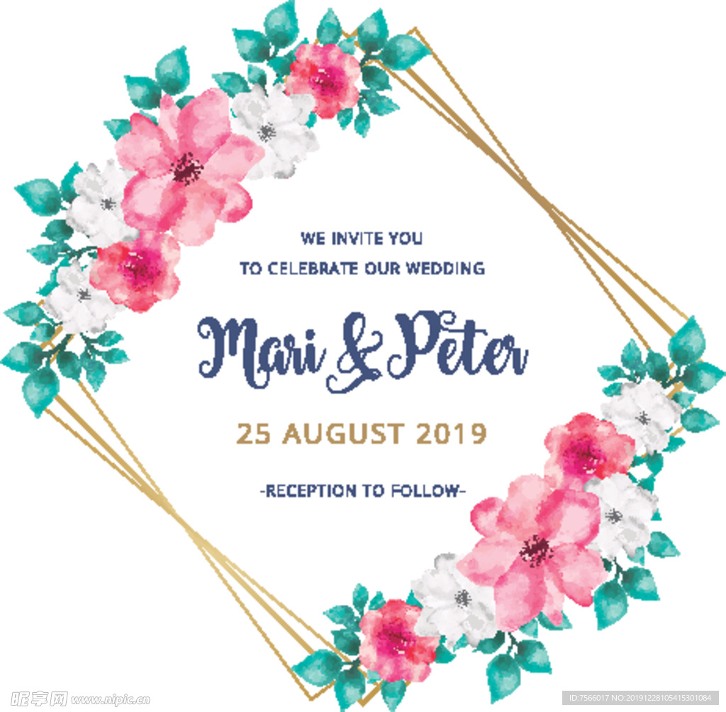 欧式 花朵 手绘 矢量 几何