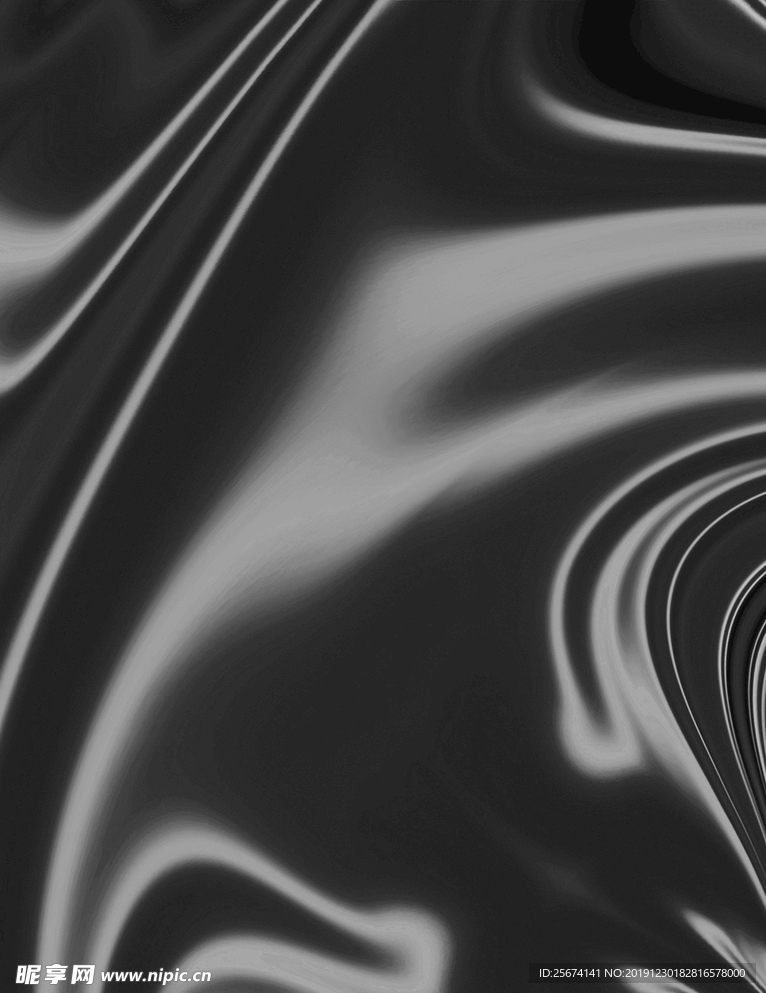 黑色丝绸褶皱背景图片