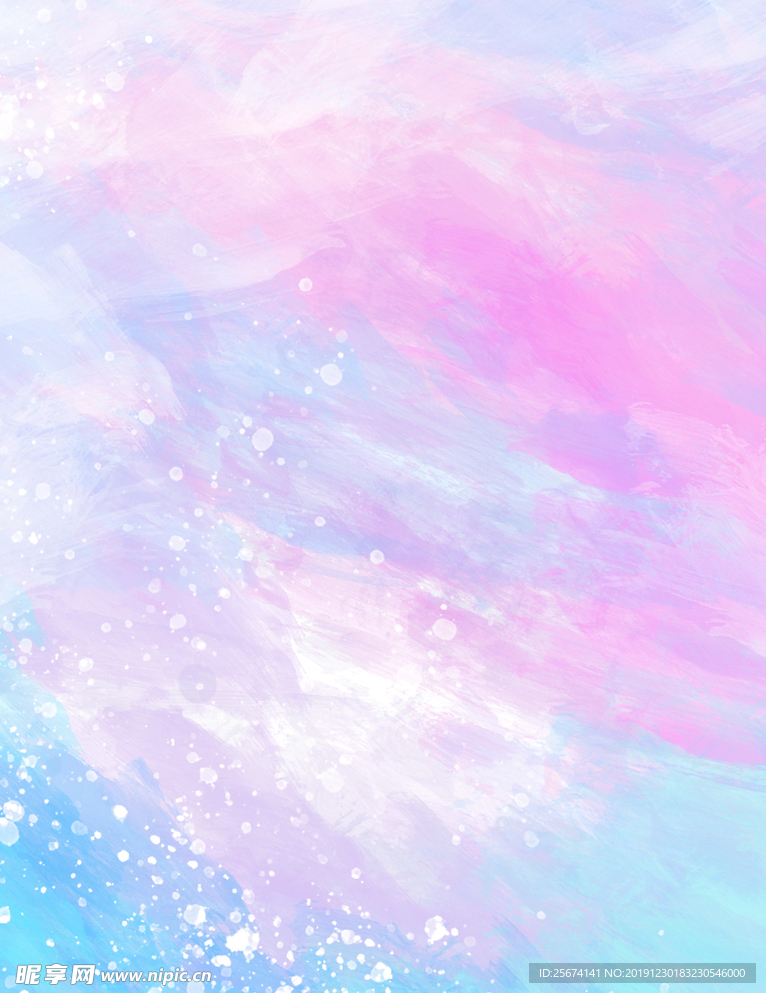 原创水彩梦幻简约小清新背景