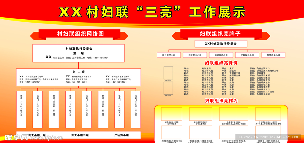 妇联三亮公示牌