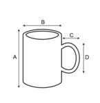 陶瓷杯子线条图