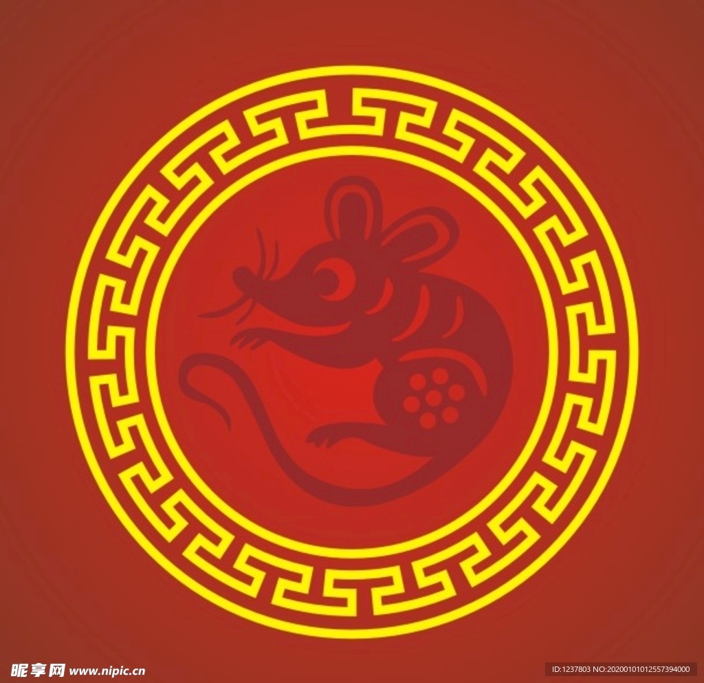 万字回文鼠矢量