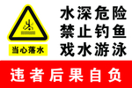 水深危险警示牌