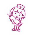 手绘线描卡通护士CDR矢量图