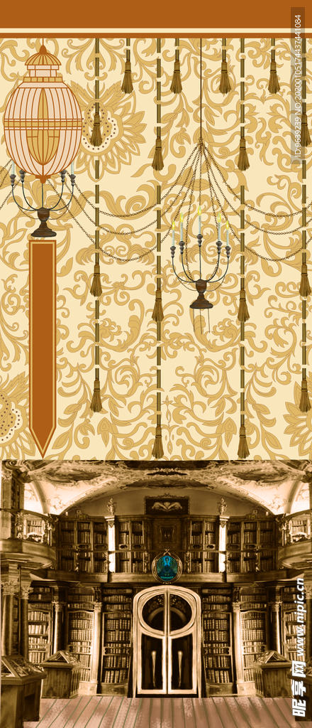 欧洲装饰 房间印花分色图